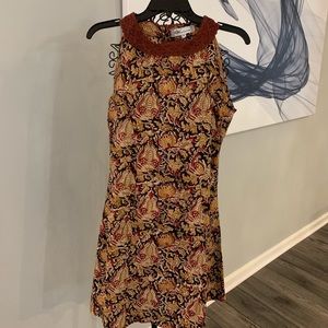 NWT 100% Cotton Lace Halter Sleeveless Dress